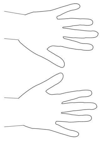 Трафарет ладони