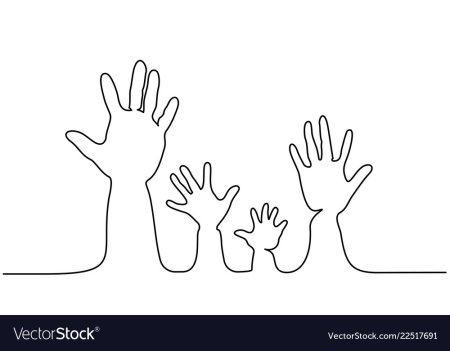 Контур рук семьи