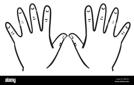 Трафареты рука левая и правая