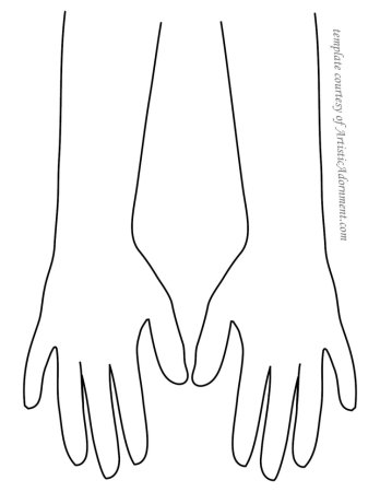 Трафарет руки для вырезания