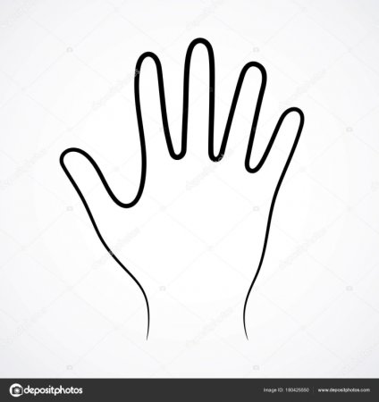 Ладошка раскраска