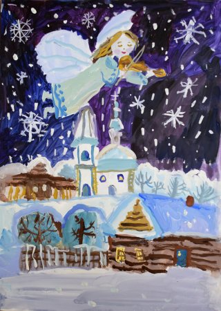 Рождественское чудо рисунок