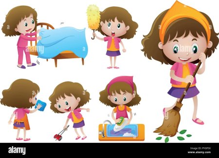 Карточки для детей домашние обязанности