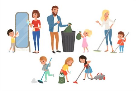 Уборка дети