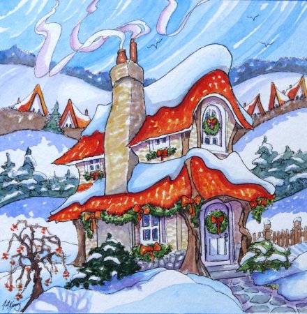 Алида Акерс зимние домики