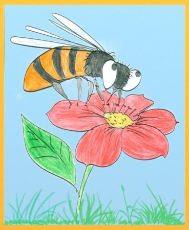 Полет шмеля рисунок