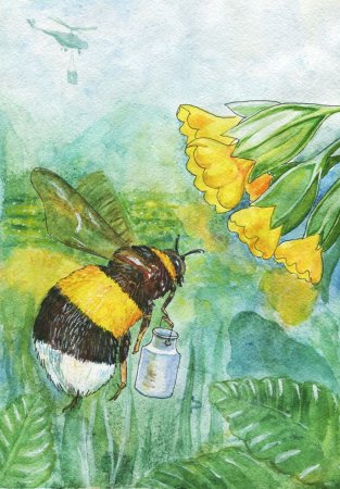 Шмель детский рисунок