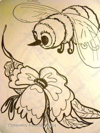 Иллюстрация полет шмеля