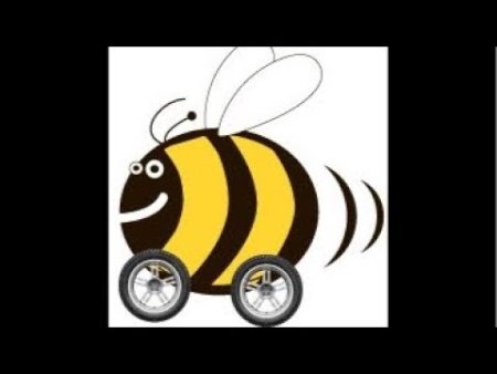 Пчела на белом фоне Акварельная