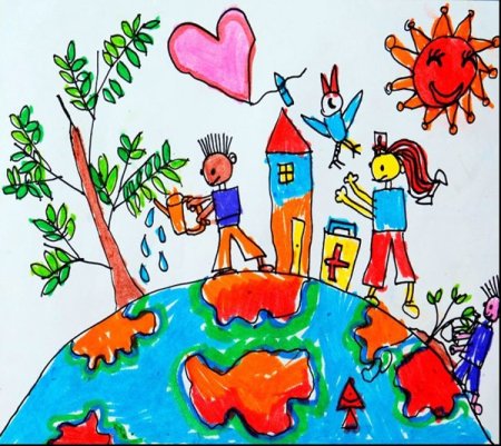 Детские рисунки семьи