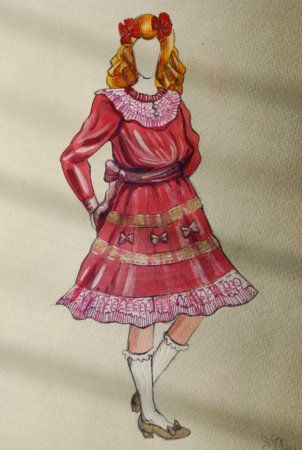 Эскиз костюма клоуна