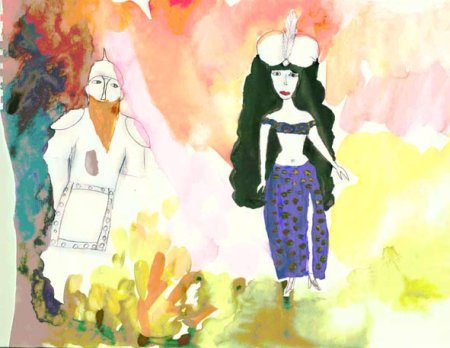 Шамаханская царица золотой петушок рисунок