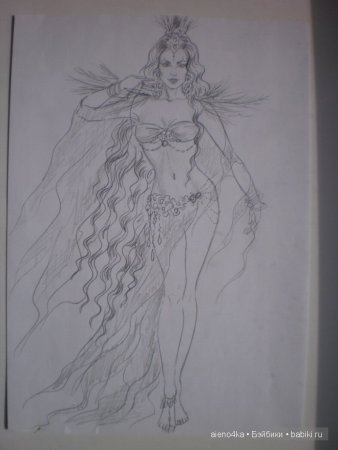 Шамаханская царица карандашом