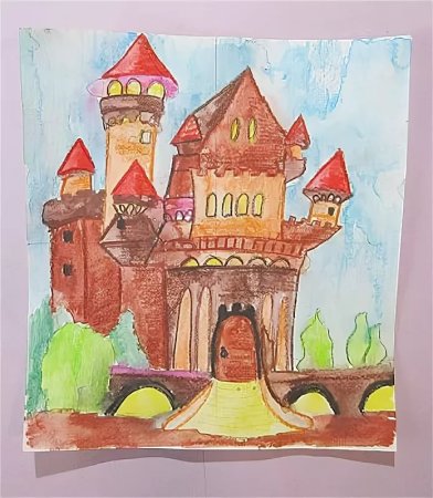 Рисование сказочный замок