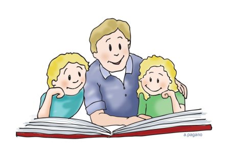 Раскраски семейное чтение для детей