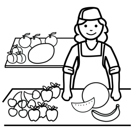 Раскраска профессии продавец