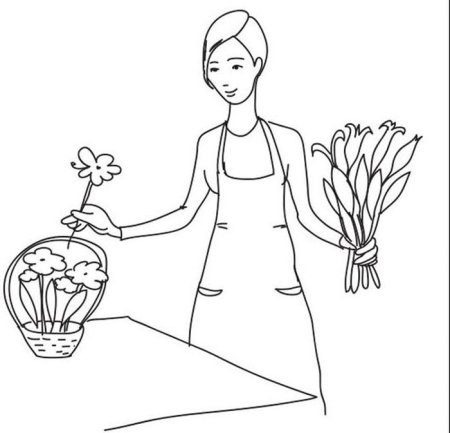 Раскраска продавец