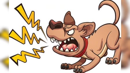 Собака лает мультяшная