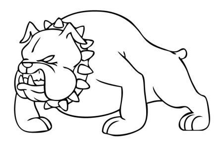 Злая собака раскраска для детей