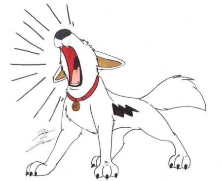 Лающая собака рисунок