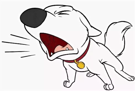 Собака лает мультяшная