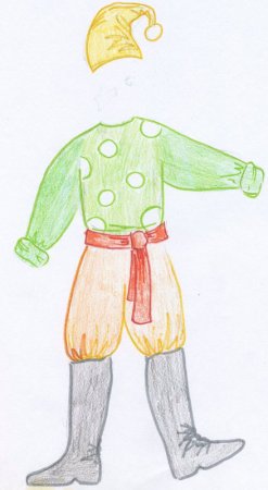 Петрушка кукла рисунок