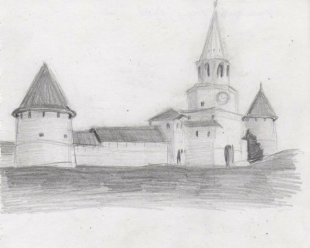 Картина Колмогорцева Казань Кремль