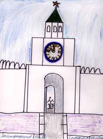 Казанский Кремль рисунок карандашом