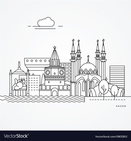 Татарстан достопримечательности вектор