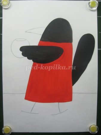 Рисование сорока белобока