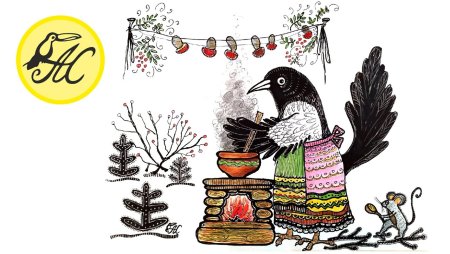 Рисование сороки белобоки для ребенка