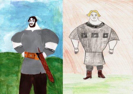 Рисунок богатыря Добрыня Никитич