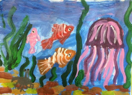 Рисование подводное царство