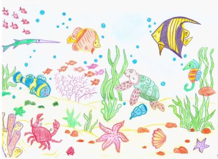 Рисование в подводном царстве