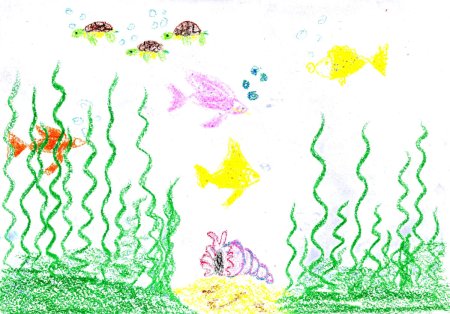 Рисование подводное царство