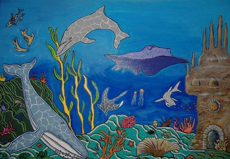 Детские рисунки подводного мира