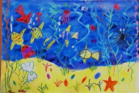 Рисование водные обитатели