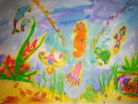 Рисование подводное царство старшая группа