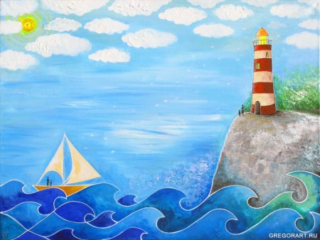 Море рисунок для детей