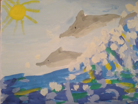 Рисование моря для детей