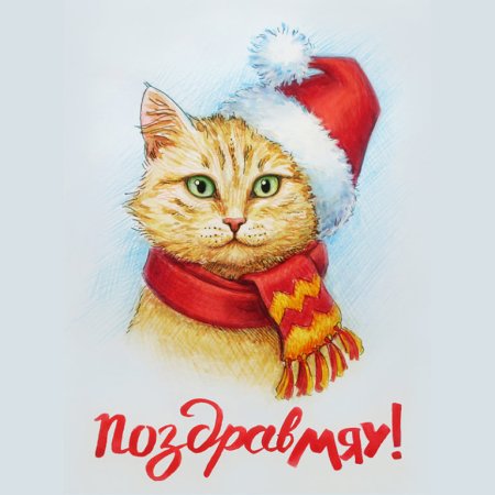 Новогодние мультяшные котята