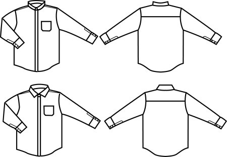 Технический эскиз детской рубашки