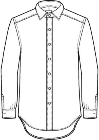 Технический эскиз рубашки