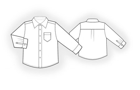 Технический эскиз детской рубашки