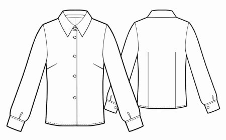 Эскиз блузки женской