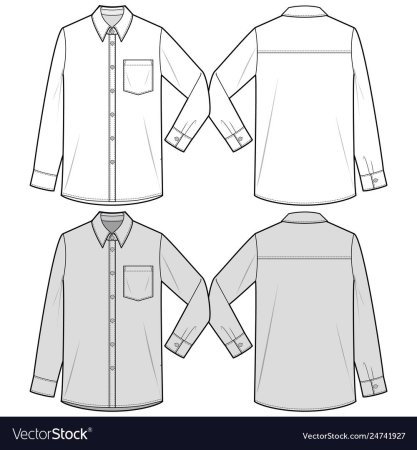 Эскиз рубашки женской