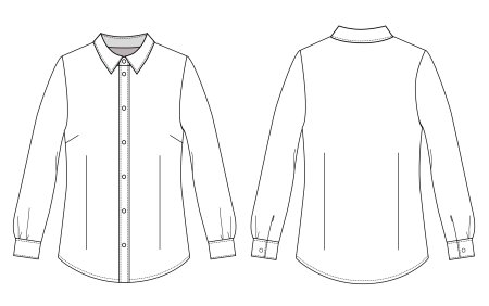 Эскиз блузки женской