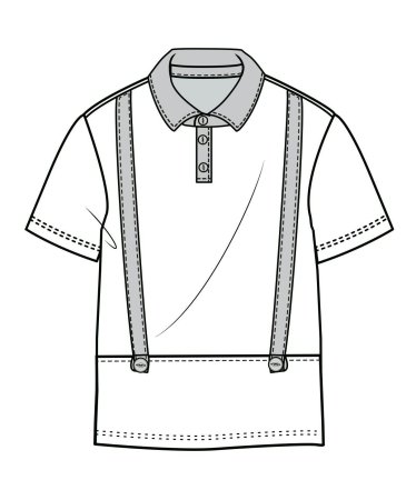 Технический эскиз мужской рубашки