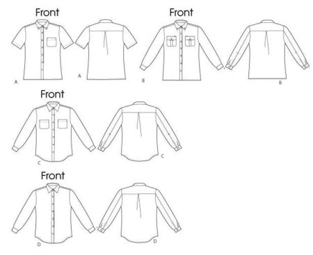 Эскиз мужской сорочки