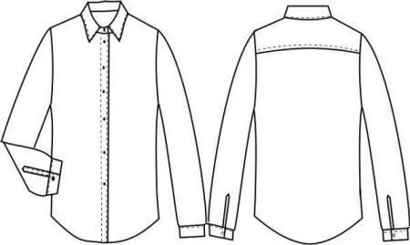 Макет мужской рубашки